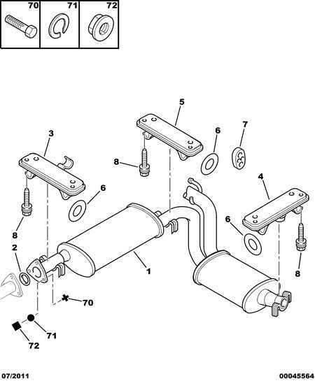 DS 1755 65 - EXHAUST FLEXIBLE MOUNTING unicars.by