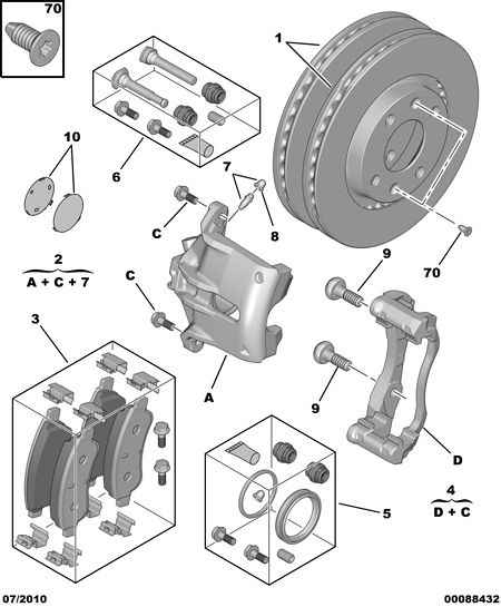 PEUGEOT (DF-PSA) 4254 89 - Тормозные колодки, дисковые, комплект unicars.by