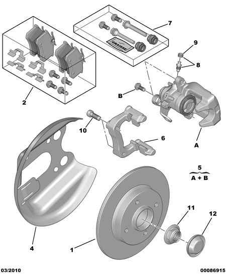 FORD 16 085 203 80 - BRAKE PAD KIT REAR unicars.by