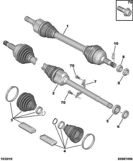 CITROËN/PEUGEOT 3272 LG - Шарнирный комплект, ШРУС, приводной вал unicars.by