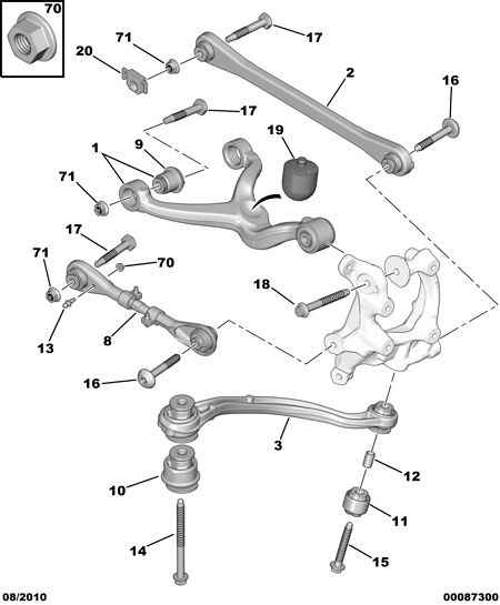 PEUGEOT 98 010 499 80 - Сайлентблок, рычаг подвески колеса unicars.by