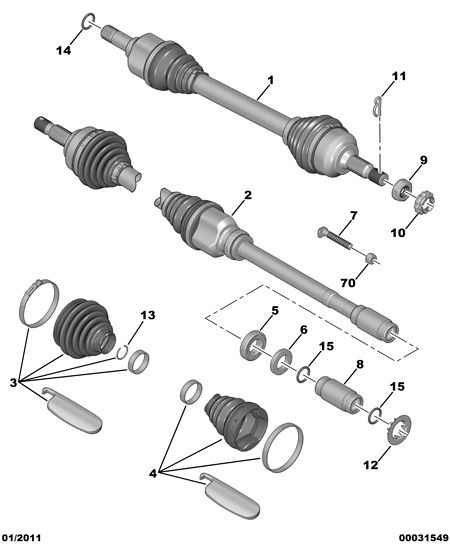 Opel 3293 33 - DRIVESHAFT GAITER KIT unicars.by