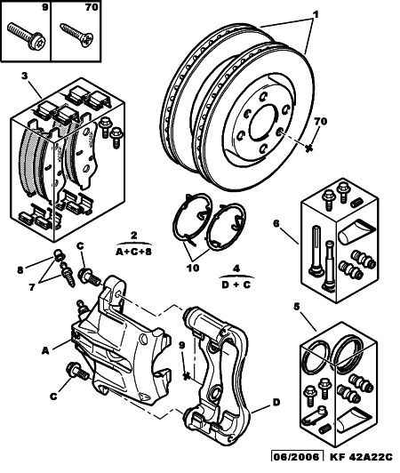 PEUGEOT 4252 76 - Тормозные колодки, дисковые, комплект unicars.by