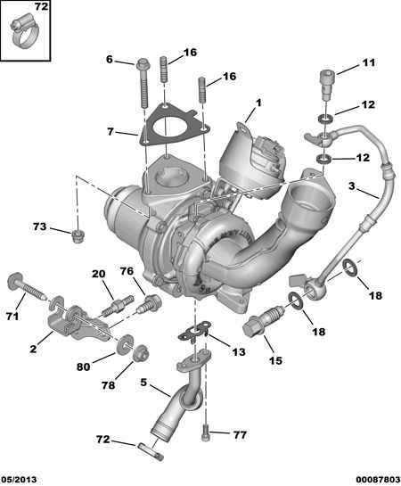 CITROËN/PEUGEOT 0375 S4 - Турбина, компрессор unicars.by