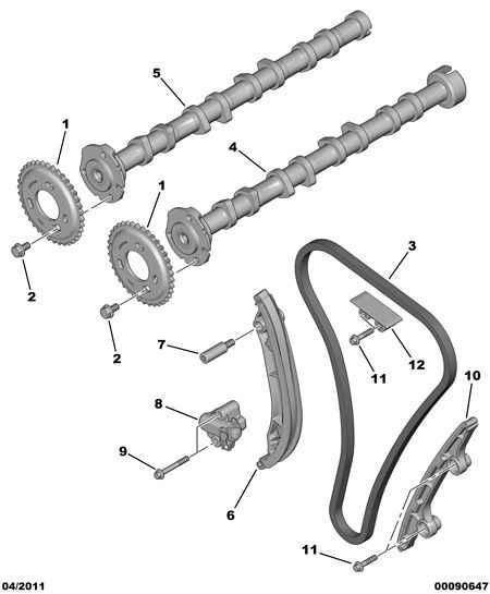 CITROËN/PEUGEOT 96 758 059 80 - Планка успокоителя, цепь привода unicars.by