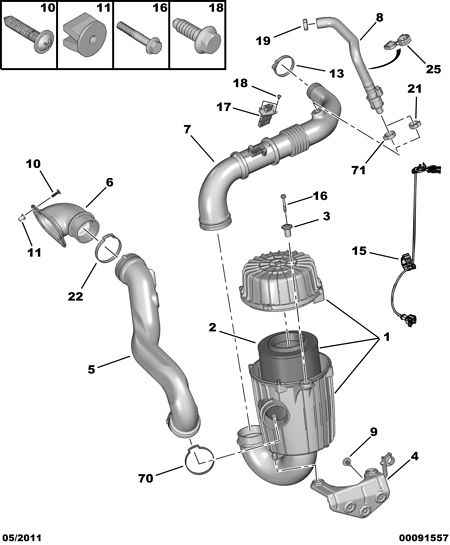 CITROËN 96 749 588 80 - Датчик потока, массы воздуха unicars.by