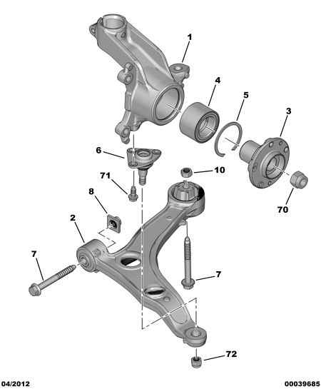 CITROËN/PEUGEOT 3326 71 - Комплект подшипника ступицы колеса unicars.by