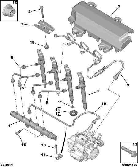 Mitsubishi 98 011 254 80 - Ремкомплект, распылитель unicars.by