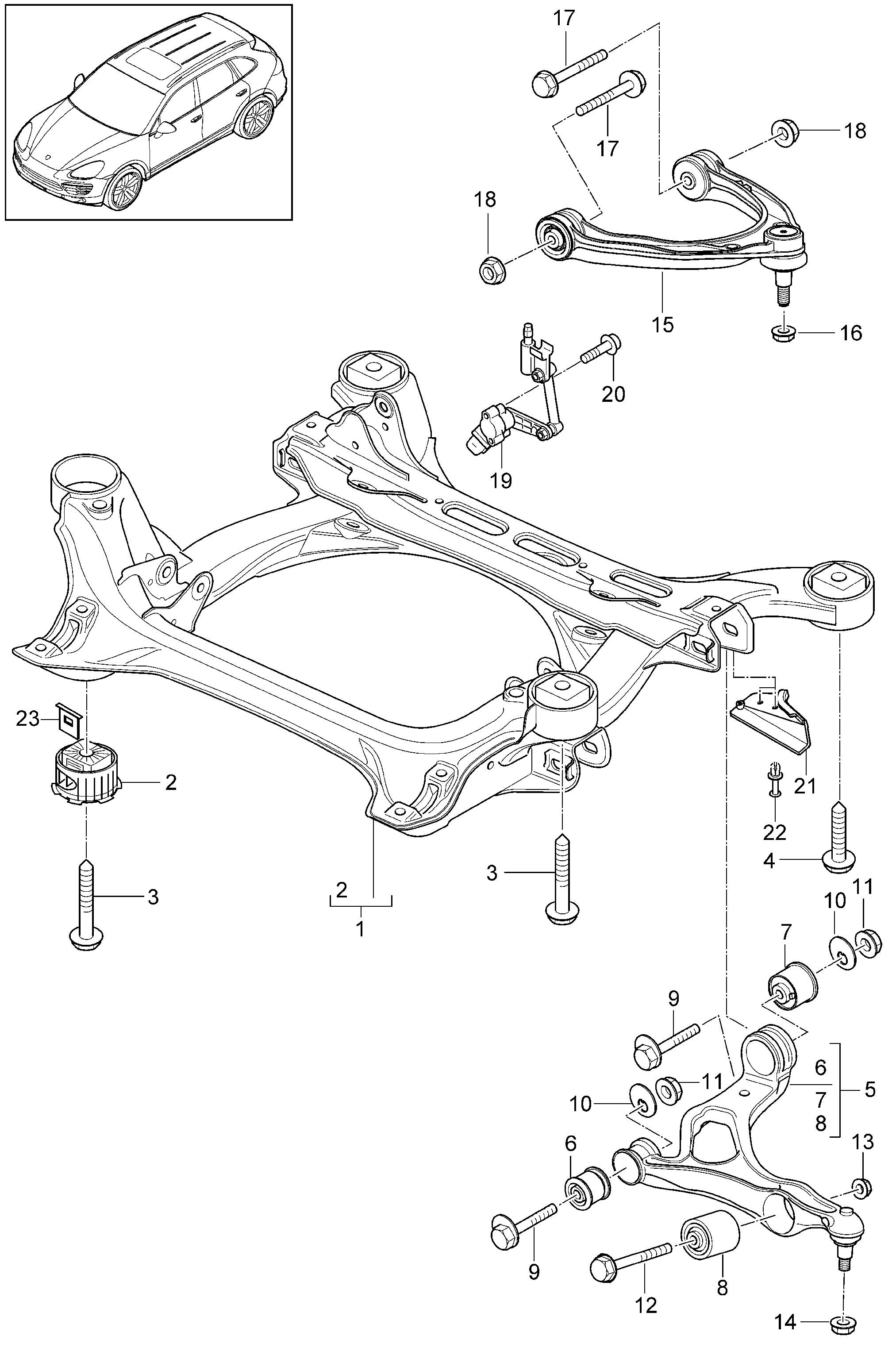 Porsche 958 341 053 00 - Рычаг подвески колеса unicars.by