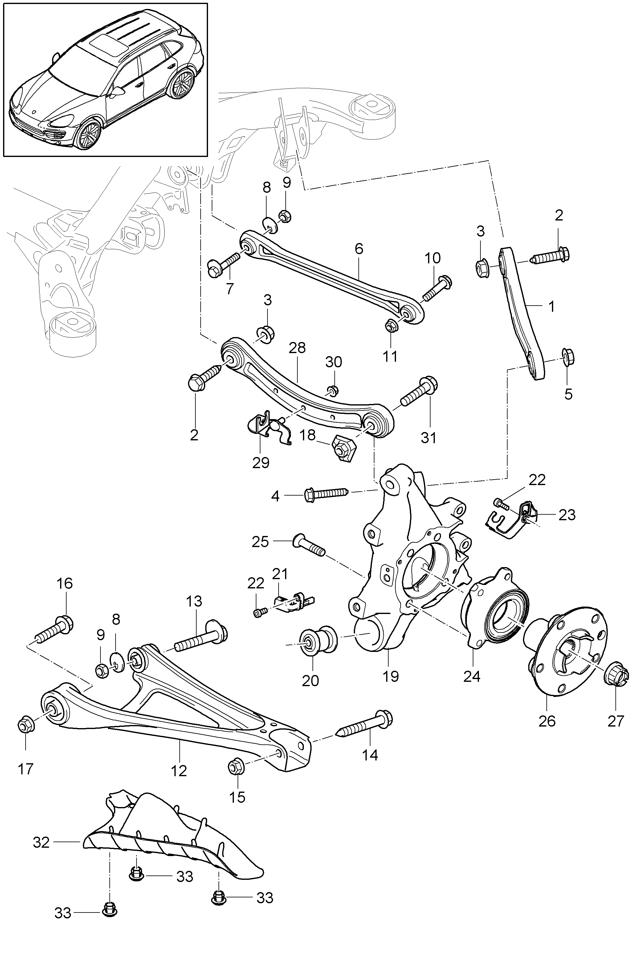 Porsche 955 341 588 10 - Сайлентблок, рычаг подвески колеса unicars.by