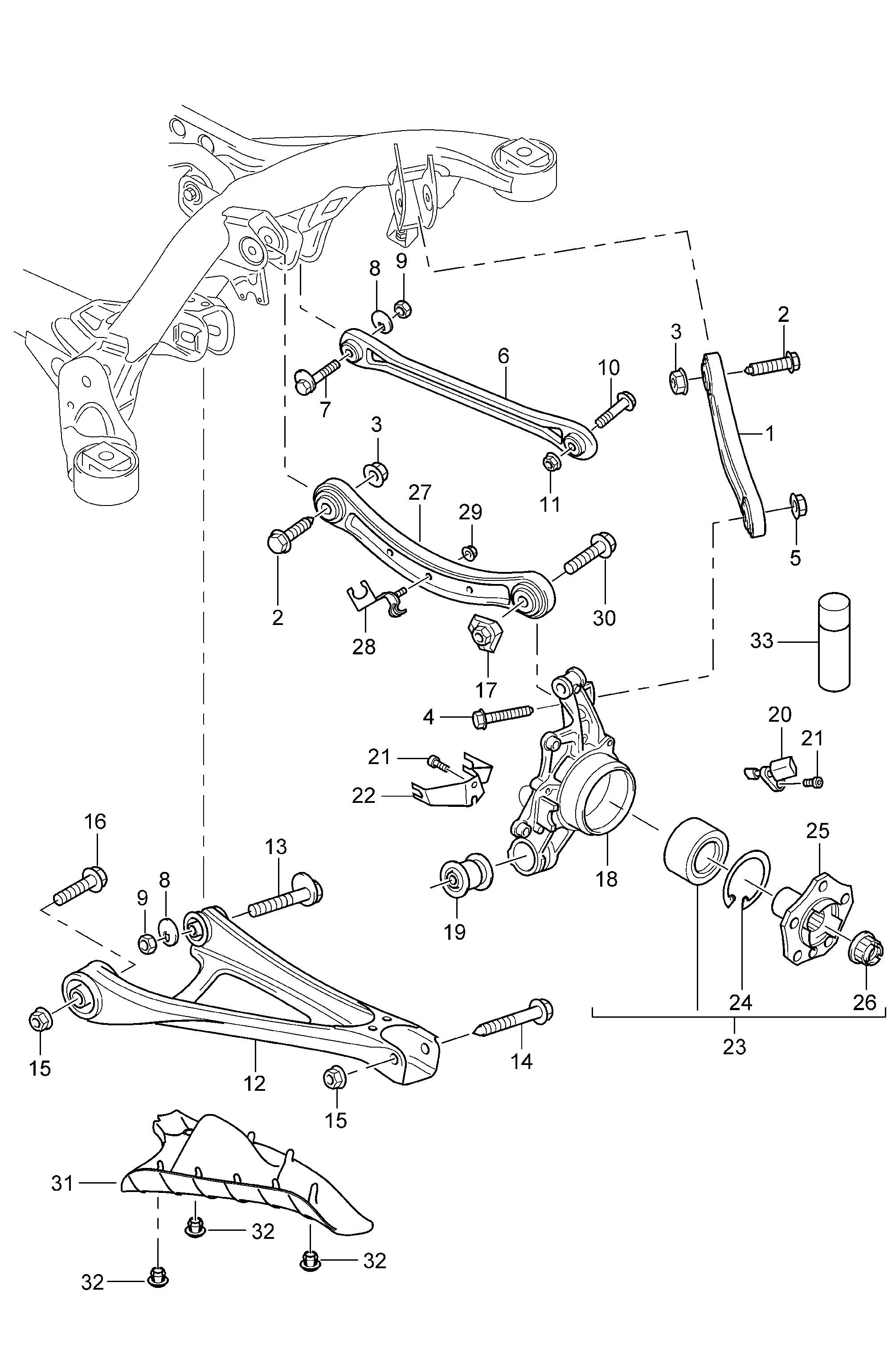 AUDI 95533104532 - Рычаг подвески колеса unicars.by