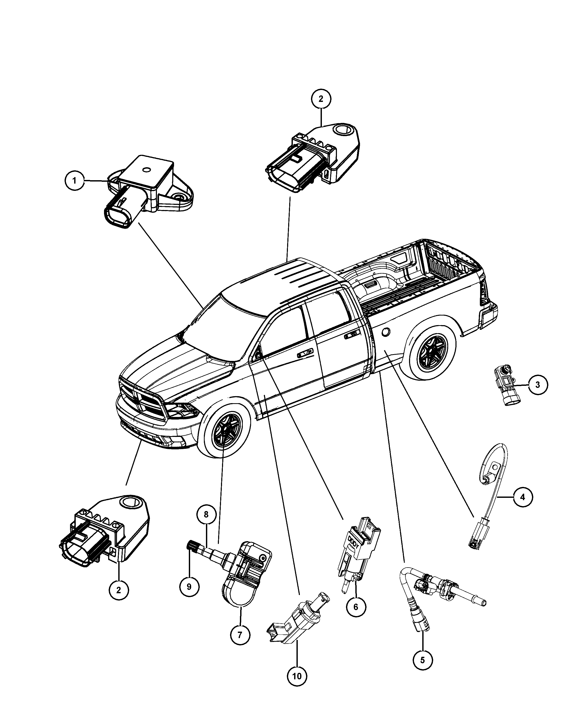 Lancia 56029 398AB - Датчик давления в шинах unicars.by