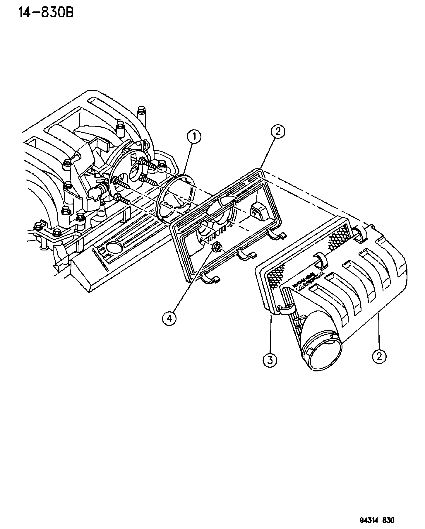 Chrysler 5304 0025 - Воздушный фильтр, двигатель unicars.by