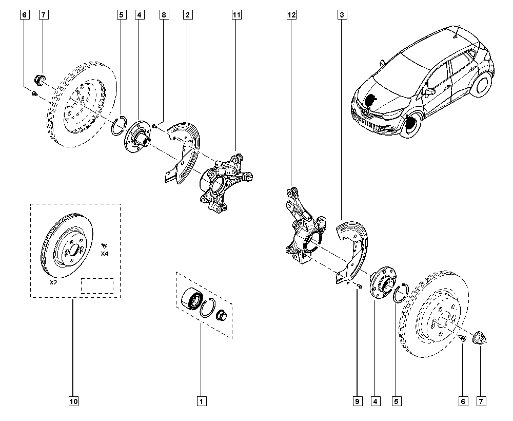 RENAULT 402104249R - Комплект подшипника ступицы колеса unicars.by