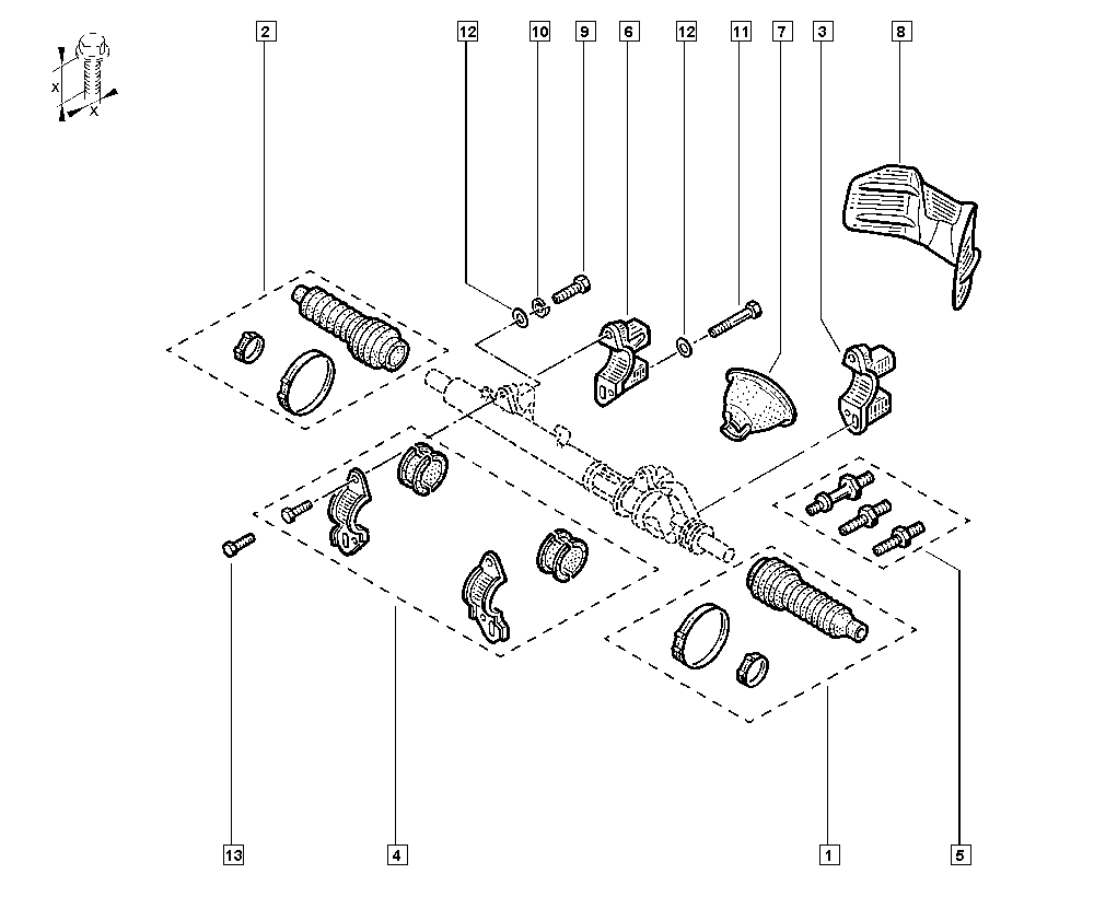 RENAULT 7701469486 - Комплект пыльника, рулевое управление unicars.by