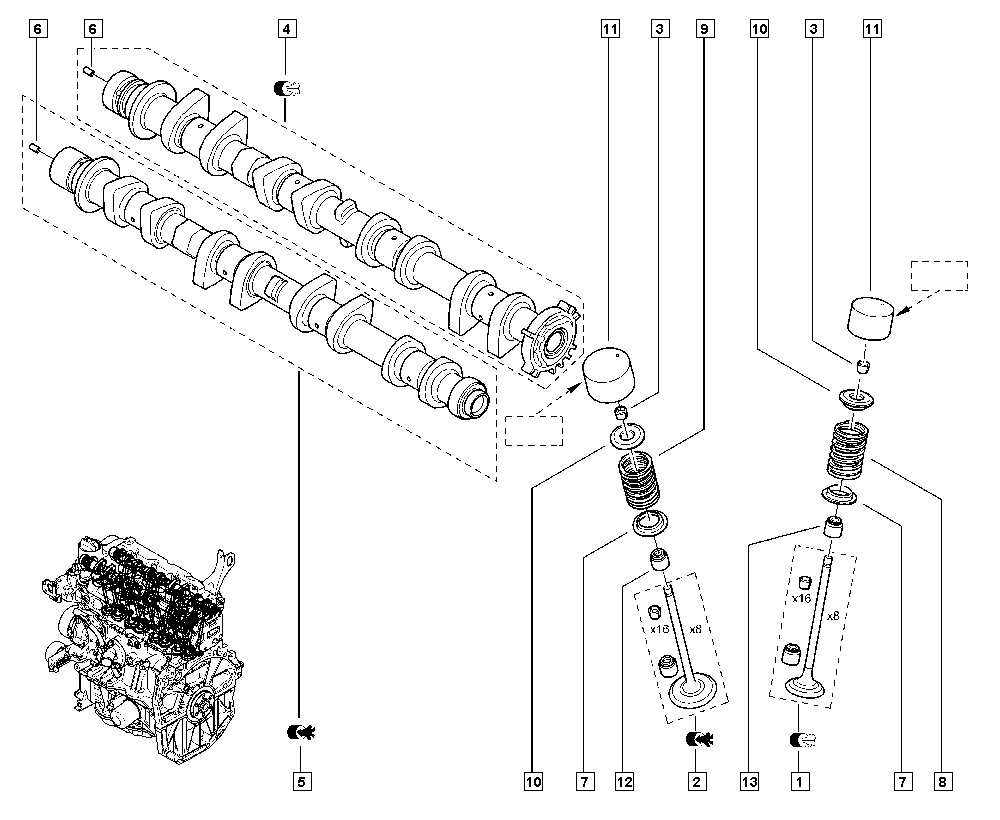 RENAULT 132028257R - Выпускной клапан unicars.by