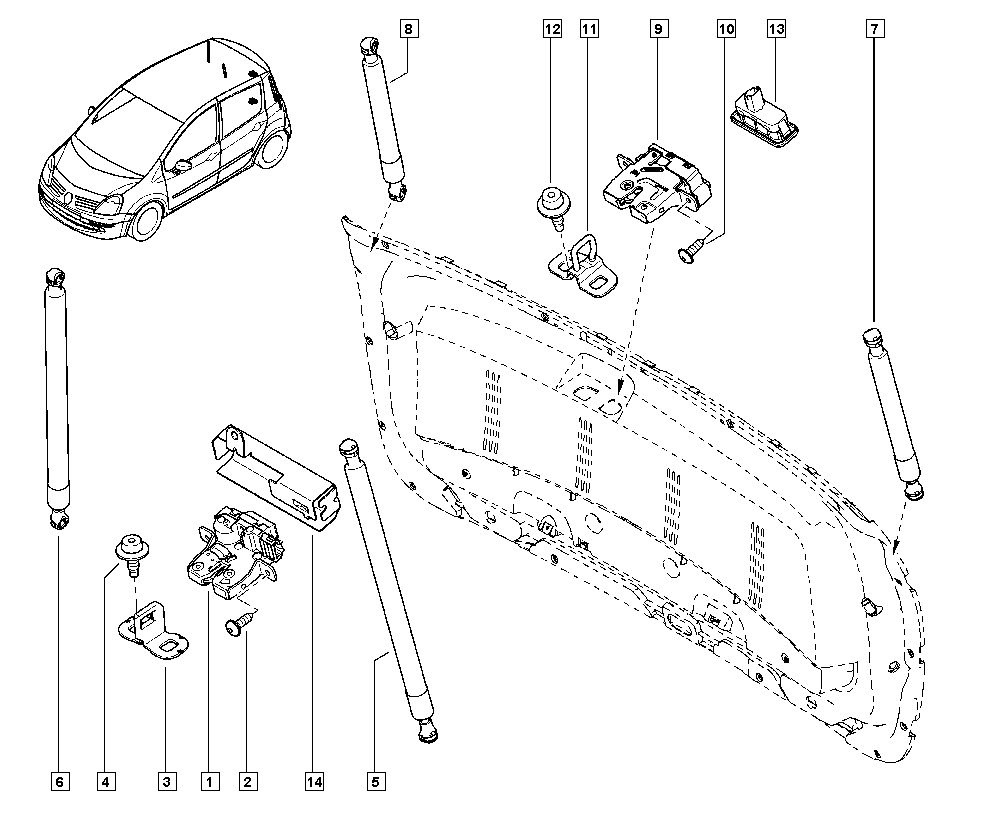 RENAULT 8200947699 - Замок задней двери unicars.by