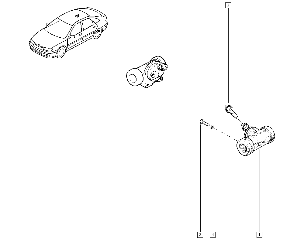 RENAULT 7701041021 - Колесный тормозной цилиндр unicars.by