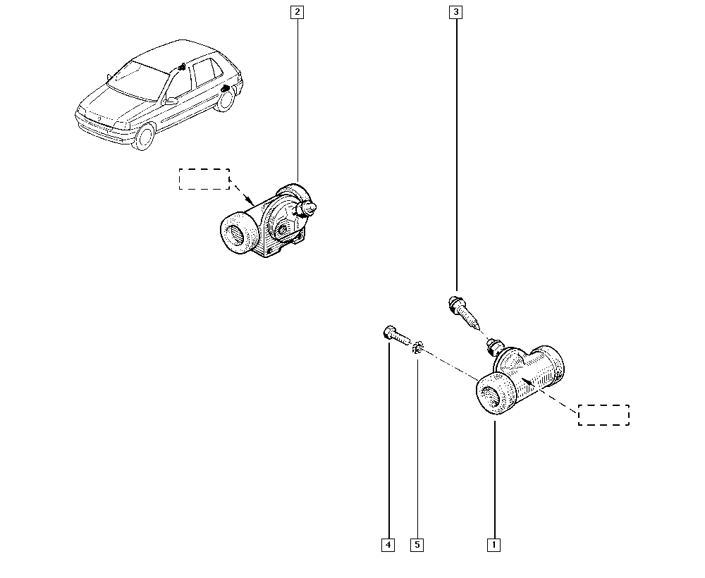 RENAULT 7701039394 - Колесный тормозной цилиндр unicars.by