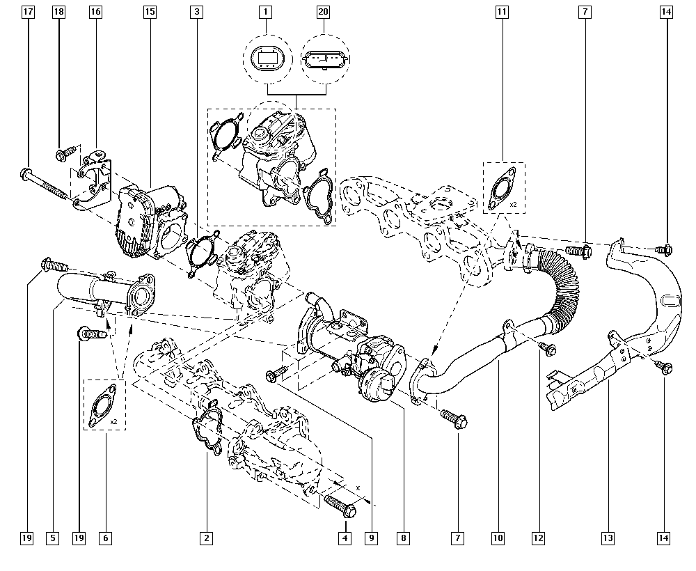 RENAULT 8200797706 - Клапан возврата ОГ unicars.by