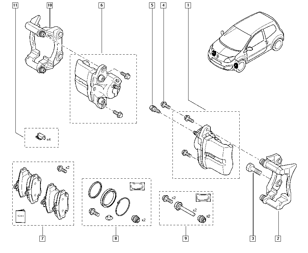 NISSAN 410602192R - Тормозные колодки, дисковые, комплект unicars.by