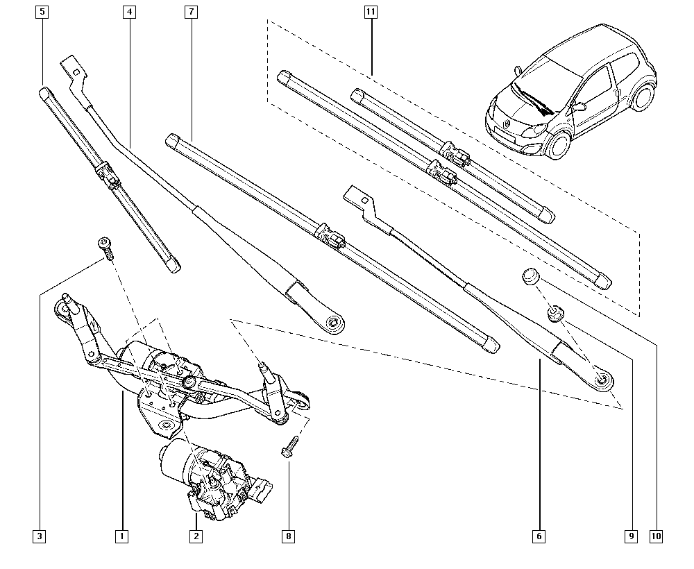 RENAULT 288907261R - Щетка стеклоочистителя unicars.by