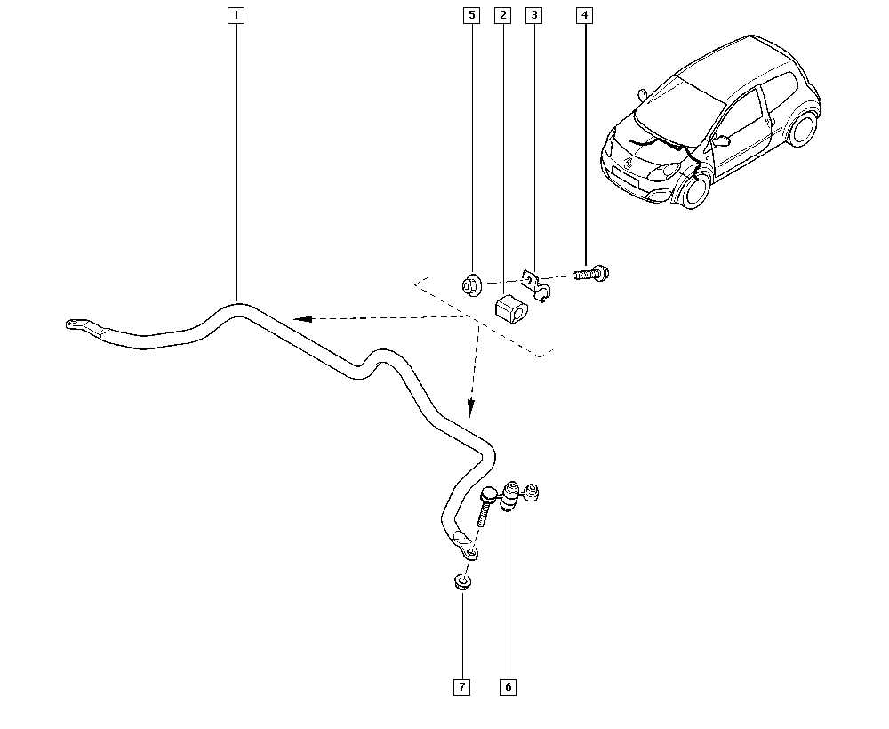 RENAULT 82 00 891 487 - Тяга / стойка, стабилизатор unicars.by