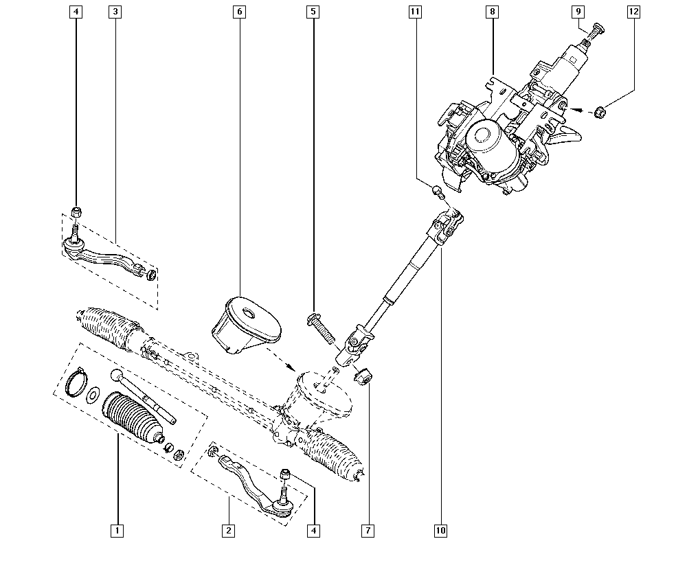 DACIA 7701478406 - Ремкомплект, осевой шарнир рулевой тяги unicars.by