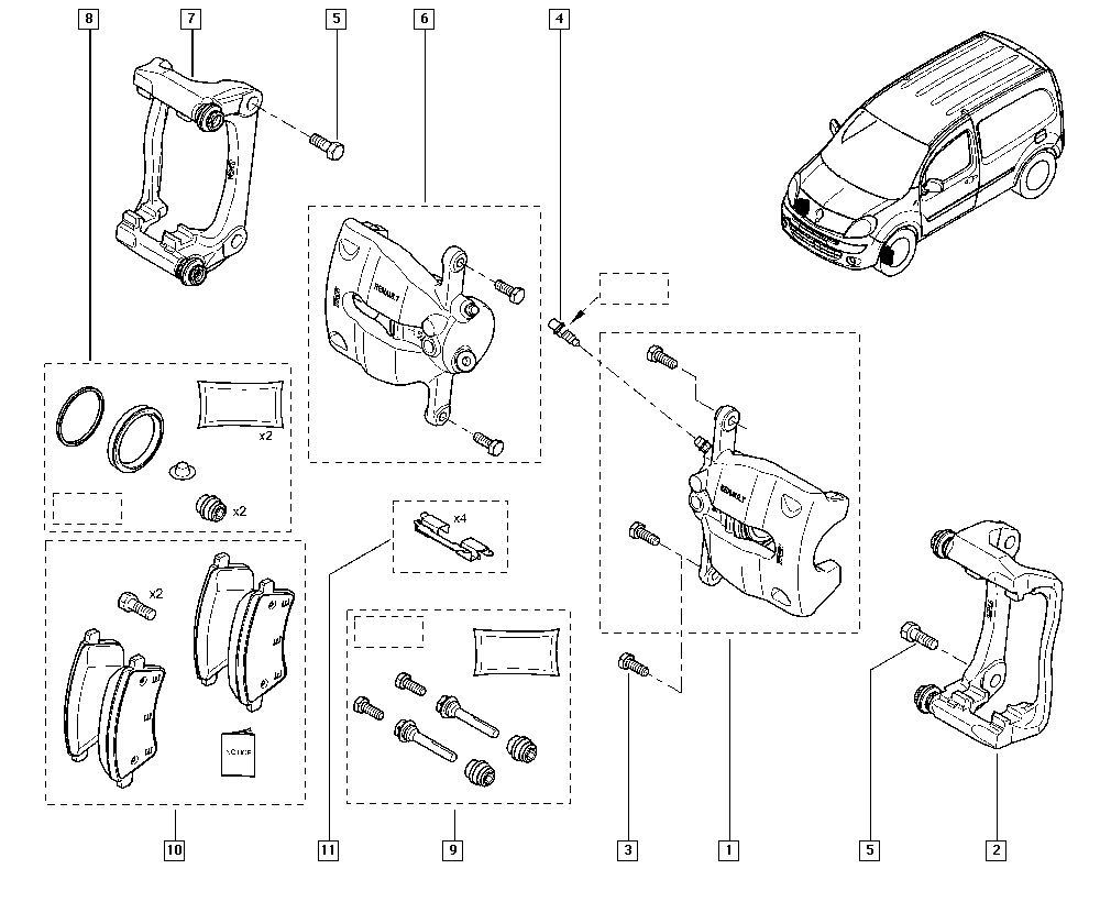 RENAULT TRUCKS 410601334R - Тормозные колодки, дисковые, комплект unicars.by