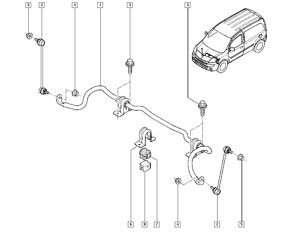 RENAULT 82 00 669 065 - Тяга / стойка, стабилизатор unicars.by