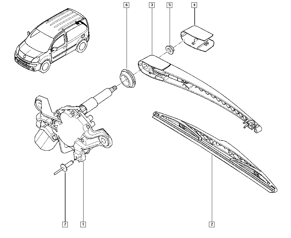 RENAULT 287906144R - Рычаг стеклоочистителя, система очистки окон unicars.by