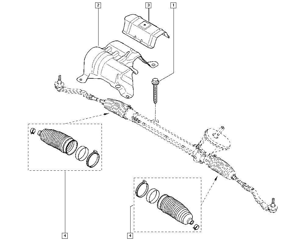 RENAULT 7701478400 - Комплект пыльника, рулевое управление unicars.by