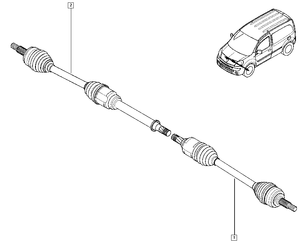 RENAULT 391015201R - Приводной вал unicars.by