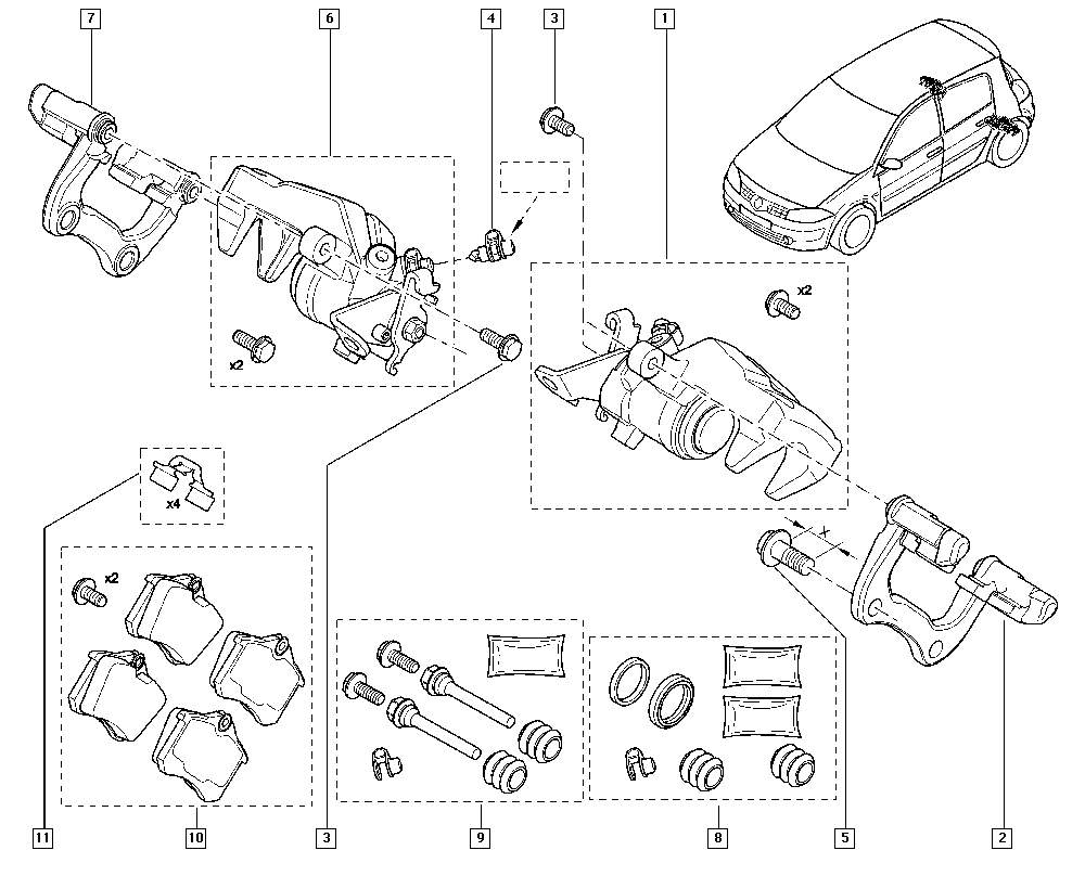 RENAULT 7701207694 - Тормозной суппорт unicars.by