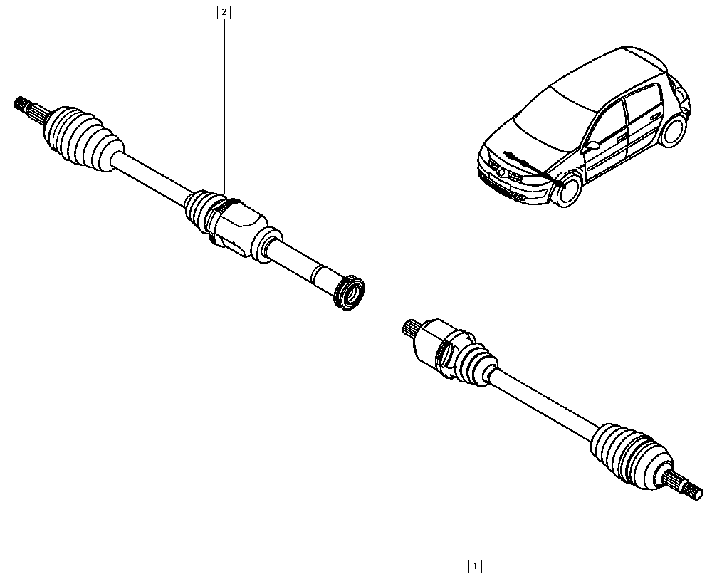 RENAULT 8200531904 - Приводной вал unicars.by