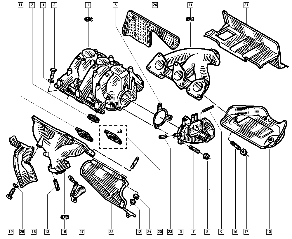 NISSAN 7703002960 - Болт, система выпуска unicars.by