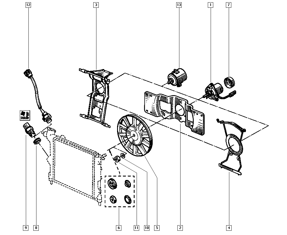 RENAULT 77 00 828 624 - Вентилятор, охлаждение двигателя unicars.by