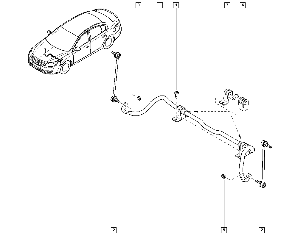 Renault Samsung 546183913R - Тяга / стойка, стабилизатор unicars.by