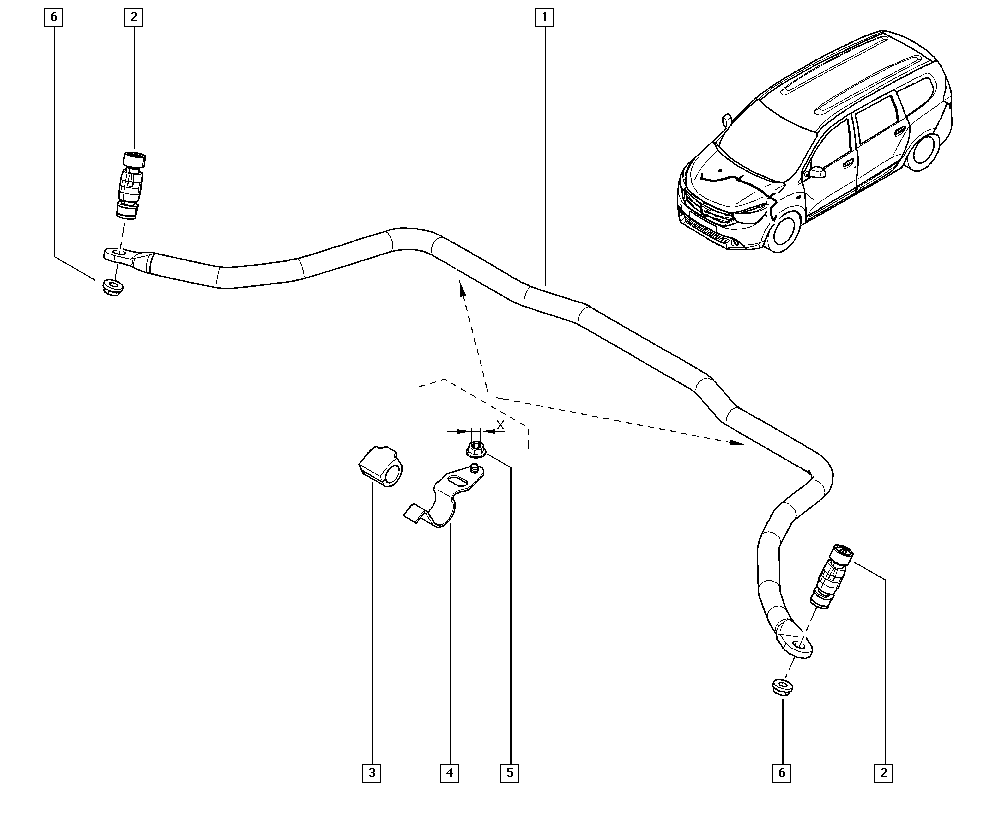 RENAULT 82 00 277 960 - Тяга / стойка, стабилизатор unicars.by