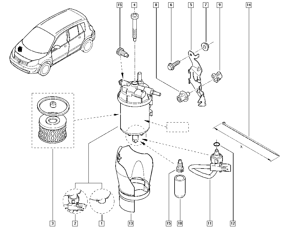 RENAULT 8200780950 - Топливный фильтр unicars.by