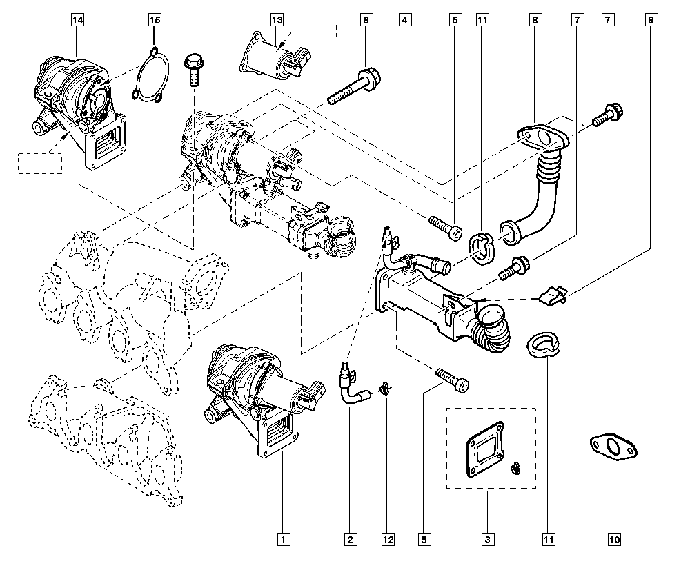 RENAULT 14710-5300R - Клапан возврата ОГ unicars.by