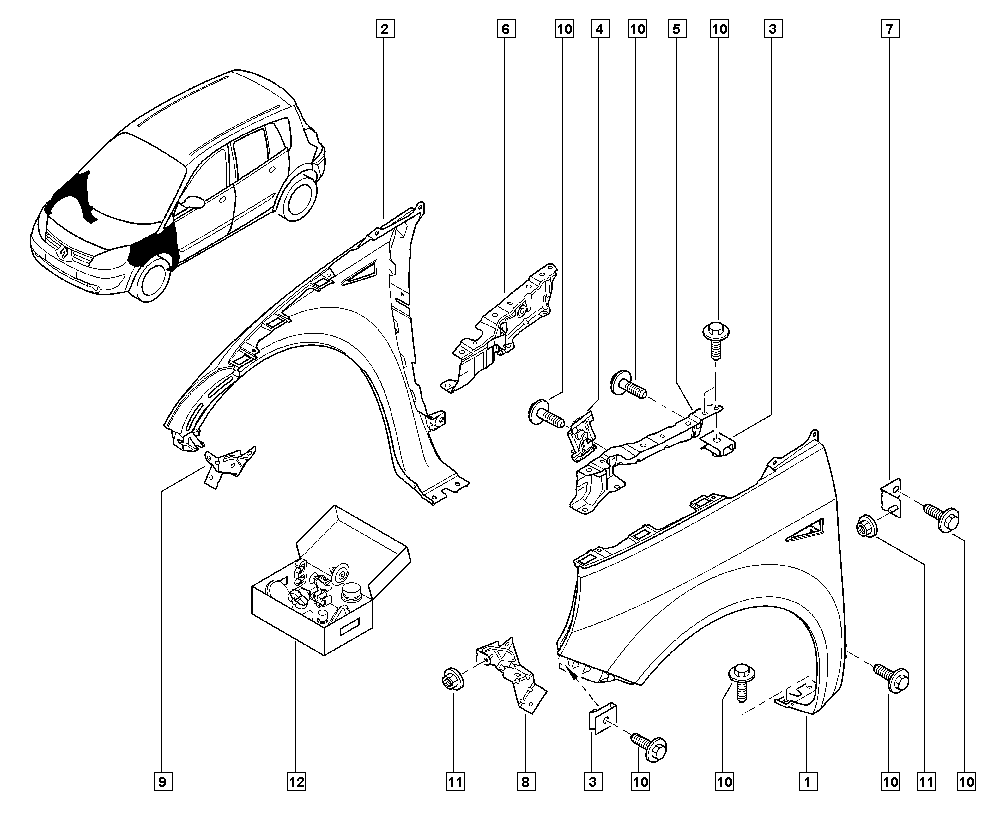 RENAULT 8200124827 - Зажим, клипса, молдинг unicars.by