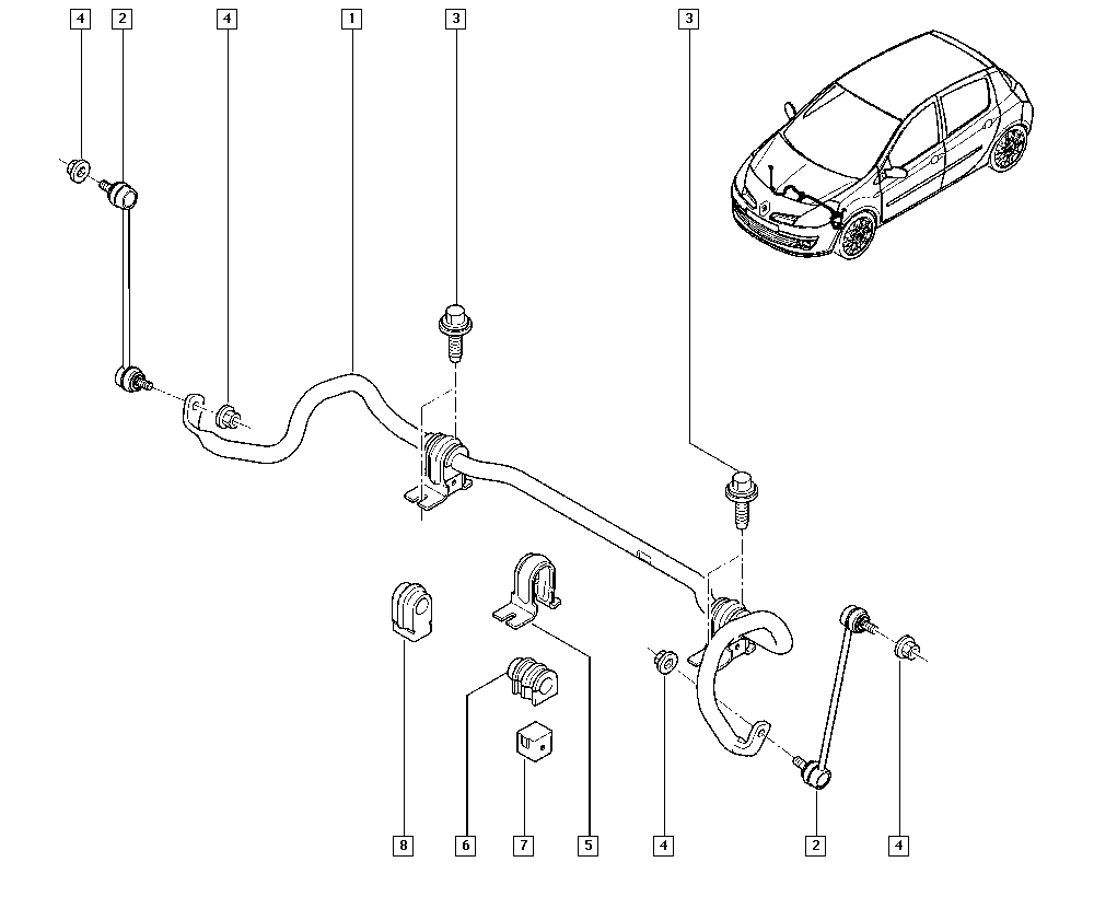 RENAULT 7701062549 - Втулка стабилизатора unicars.by