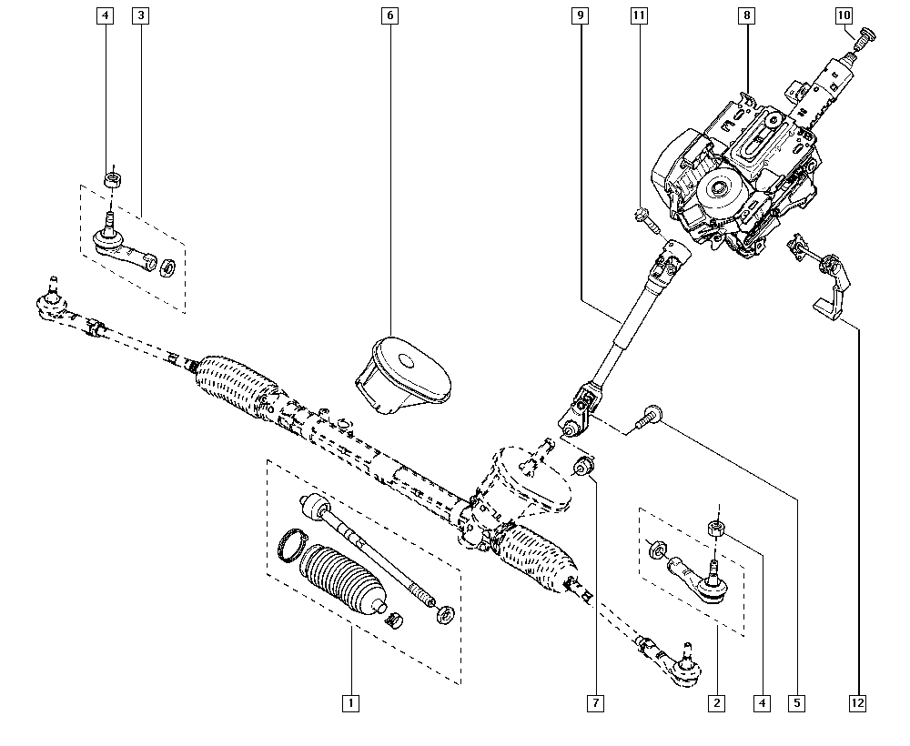 SANTANA 7701475841 - Угловой шарнир, продольная рулевая тяга unicars.by