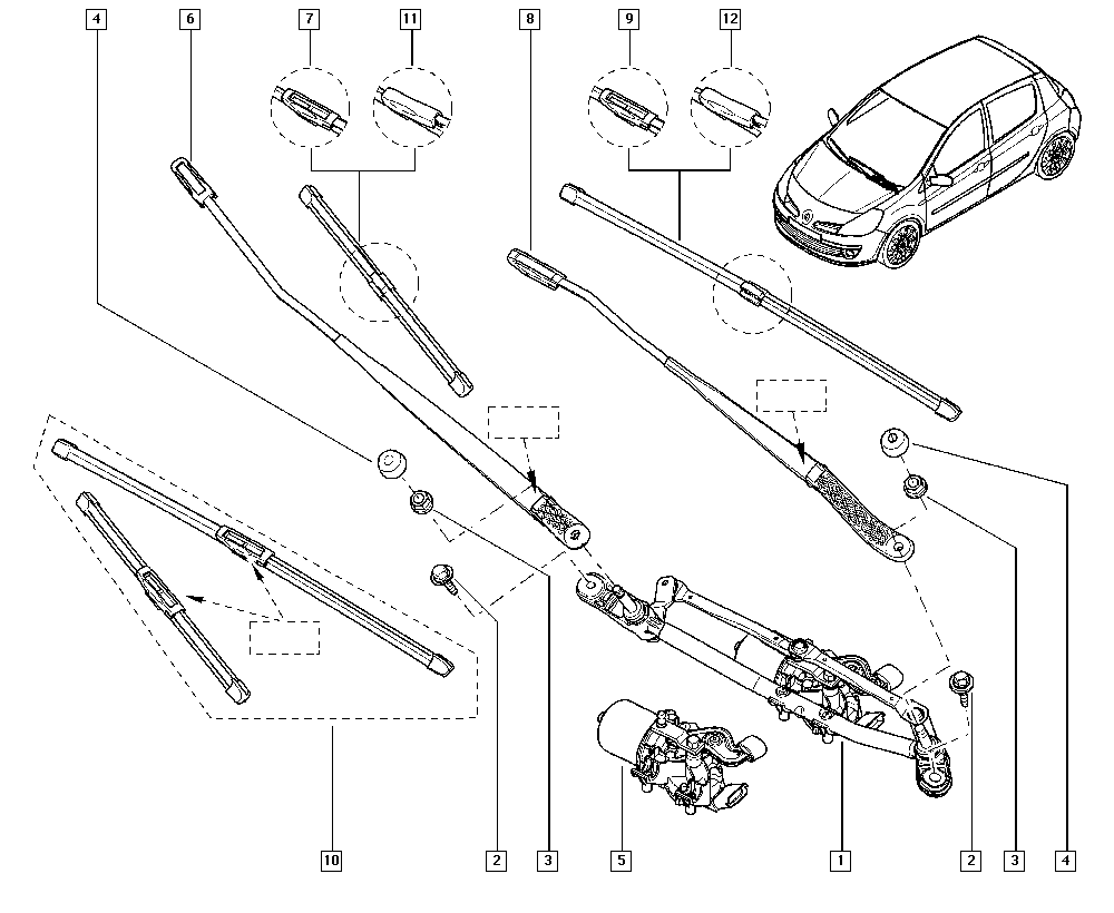 RENAULT 288908041R - Щетка стеклоочистителя unicars.by