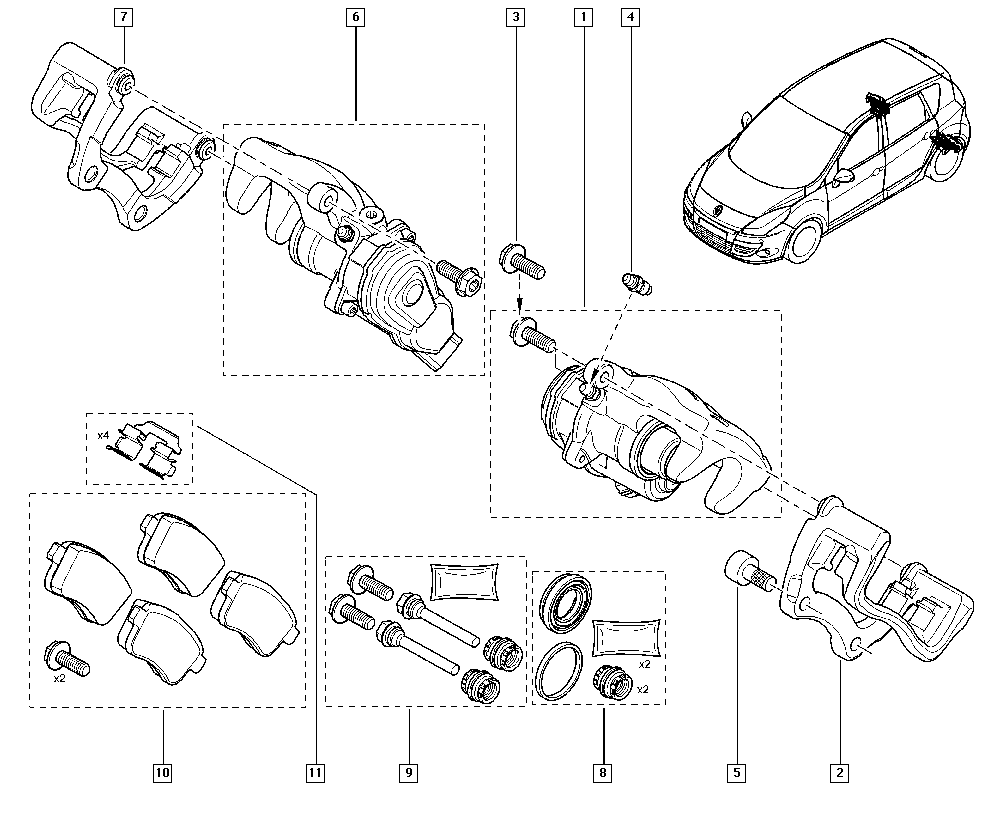 RENAULT 440608061R - Тормозные колодки, дисковые, комплект unicars.by