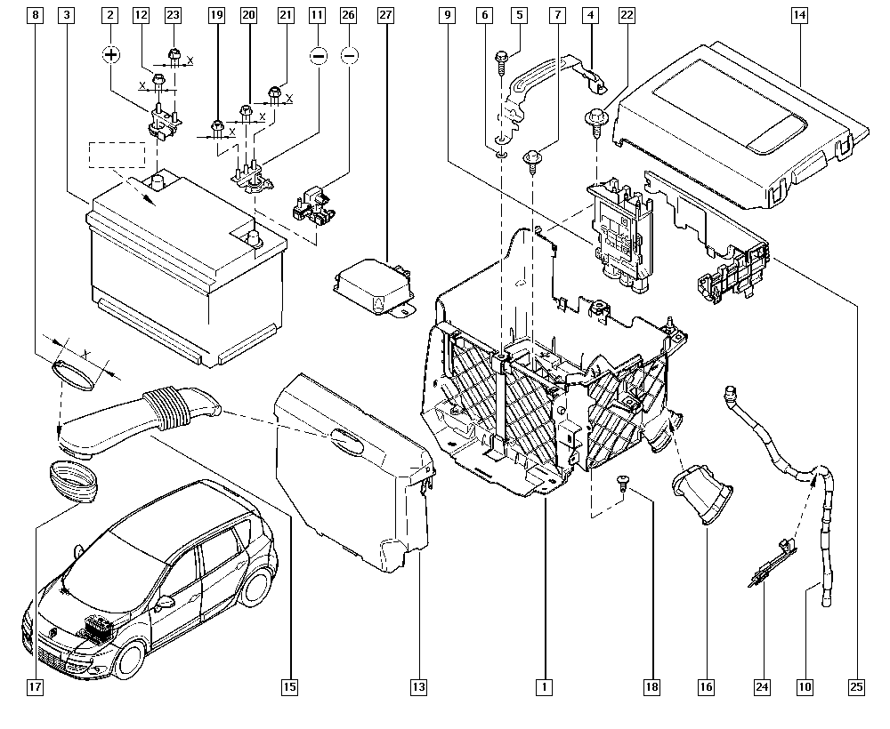 RENAULT 77 11 238 598 - Стартерная аккумуляторная батарея, АКБ unicars.by