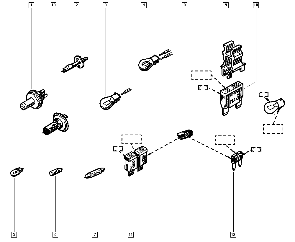 RENAULT 77 03 097 516 - Лампа накаливания, освещение щитка приборов unicars.by