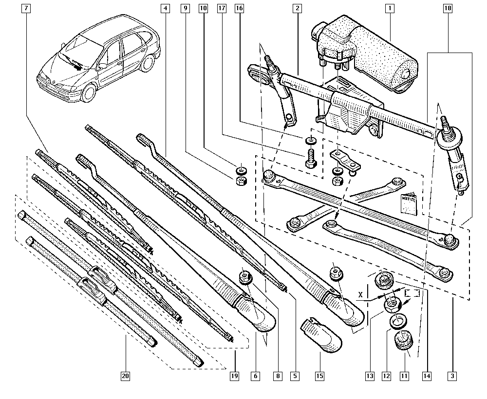 RENAULT 288905546R - Щетка стеклоочистителя unicars.by