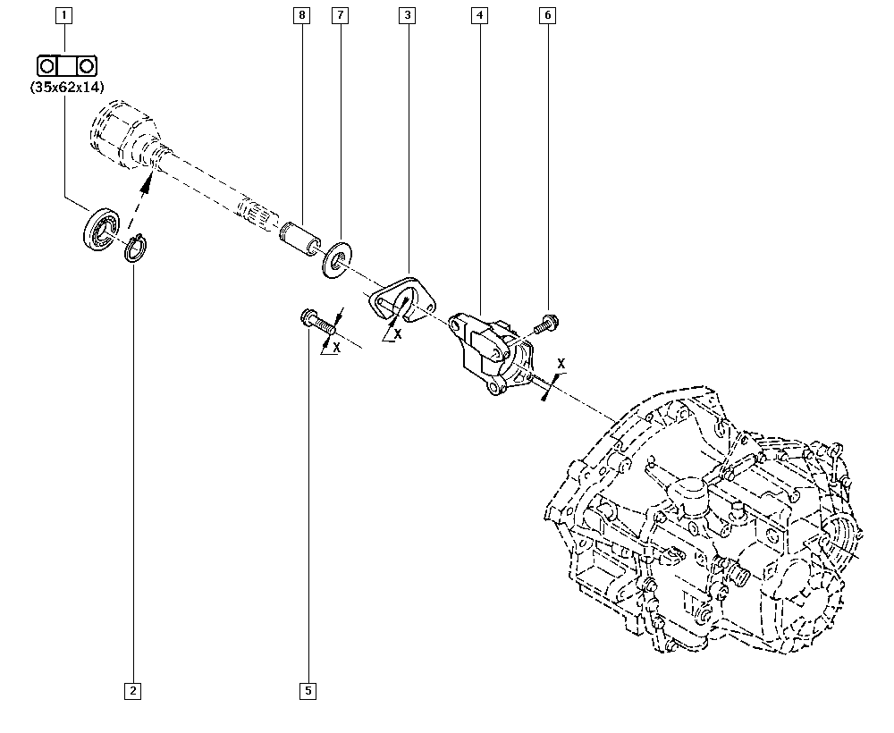 RENAULT 77 01 071 133 - Подшипник карданного вала, центральная подвеска unicars.by